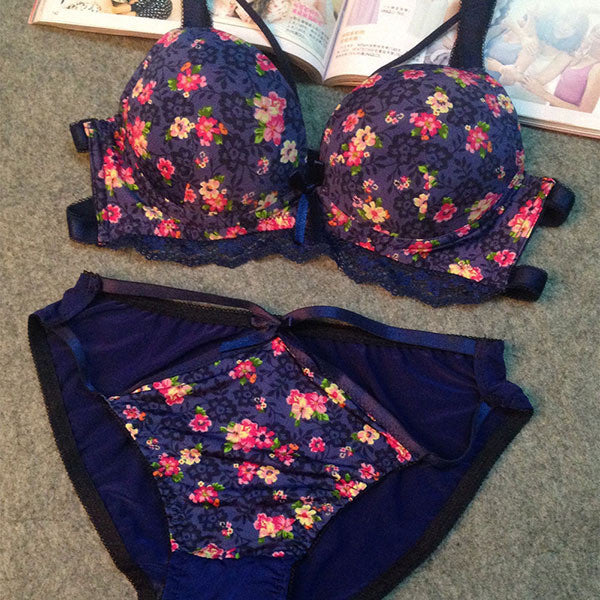 sexy-women-floral-deep-v-bra-brassiere-push-up-underwire-bra-set-underwear BBL