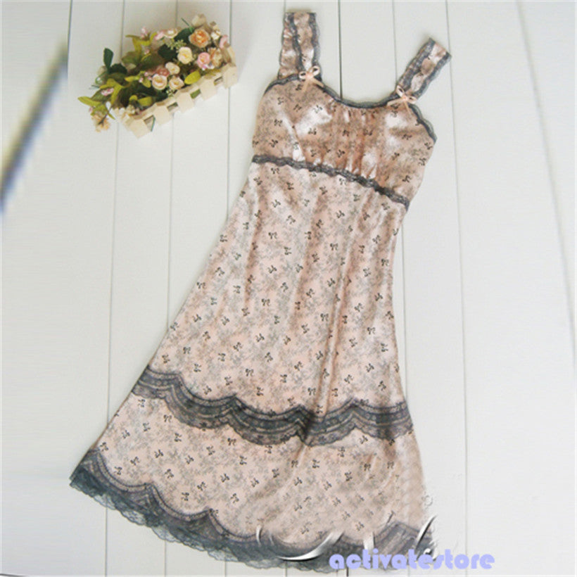 sexy-women-lace-lingerie-imitated-silk-brace-sleepwear-nightgown-dress-jx0093 BBL