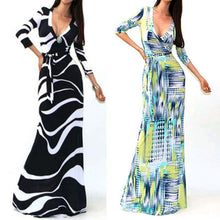 sexy-women-package-bodycon-maxi-dress-fashion-v-neck-long-sleeve-printed-long-casual-dresses BBL