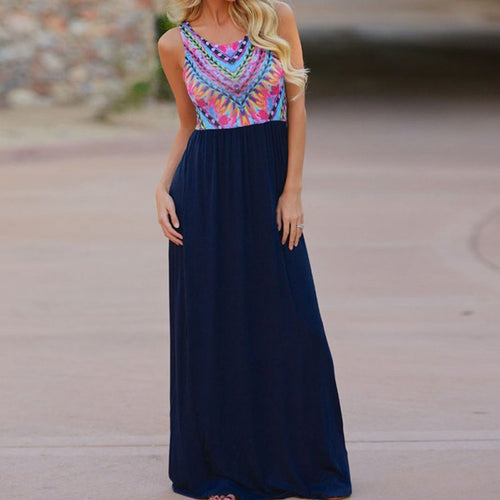 sexy-women-sleeveless-flower-print-chiffon-long-dress-maxi-casual-beach-dresses-y8 BBL