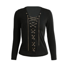 sexy-women-solid-slim-blouses-lace-up-deep-v-neck-blusa-long-sleeve-pullover-casual-elegant-top-shirt-black-white-roupa-feminina BBL