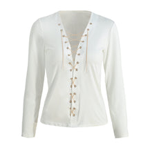 sexy-women-solid-slim-blouses-lace-up-deep-v-neck-blusa-long-sleeve-pullover-casual-elegant-top-shirt-black-white-roupa-feminina BBL