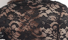 sexy-women-dress-floral-lace-wrap-front-v-neckline-long-sleeve-nightclub-black-khaki-vestidos-de-renda BBL