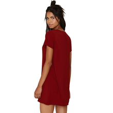 sexy-women-dress-tie-up-criss-solid-o-neck-short-sleeves-casual-dress-bandage-mini-party-dress-vestidos BBL
