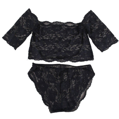sexy-womens-black-thin-lace-bra-tops-panty-underwear-sets-breathable-hollow-out-crop-tops BBL