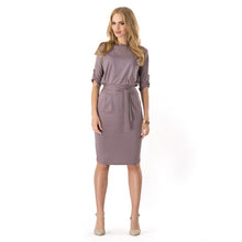 sexy-womens-elegant-wear-to-work-party-dress-round-neck-straight-formal-club-dresses-with-belt BBL