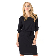 sexy-womens-elegant-wear-to-work-party-dress-round-neck-straight-formal-club-dresses-with-belt BBL