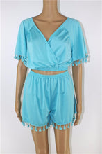 Sexy Womens Rompers Jumpsuit 2 Piece Set Women Tassel Combinaison Shorts Jumpsuit V neck Playsuits Overalls XL