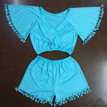 Sexy Womens Rompers Jumpsuit 2 Piece Set Women Tassel Combinaison Shorts Jumpsuit V neck Playsuits Overalls XL