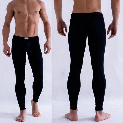 solid-color-mens-long-johns-pants-thermal-underwear-low-rise-underpants-m-l-xl BBL