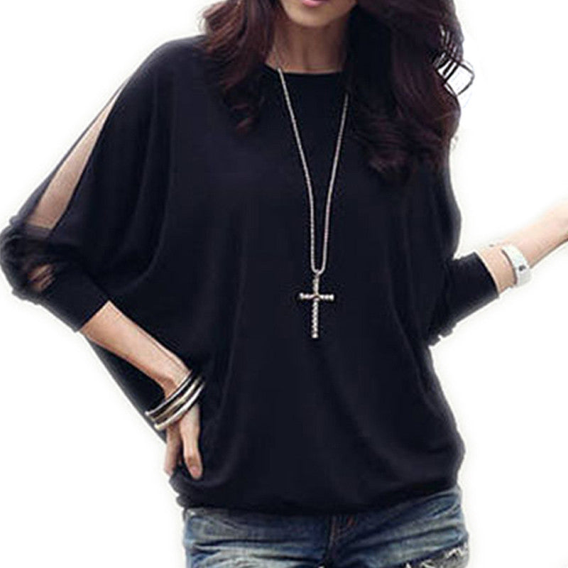 women-t-shirt-cotton-loose-shirt-dolman-batwing-lace-top-sleeve-novelty-tshirt BBL