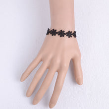 statement-choker-necklace-bracelet-black-daisy-flower-lace-jewelry-set-with-extended-chain-women-accessories BBL