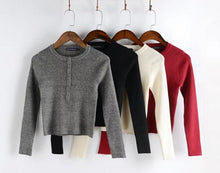 Strentch knitted Open Button Short Sweater AA American brandy Melville Long Sleeve Crop Tops Jumper Knitwear