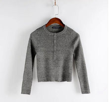 Strentch knitted Open Button Short Sweater AA American brandy Melville Long Sleeve Crop Tops Jumper Knitwear