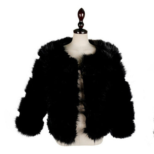 Striped Layer Faux Fur Jacket Coat 4 inches Long Hairy Long sleeve Slim Shaggy Outwear Women's Warm Faux fur Coat Black