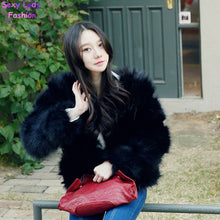 Striped Layer Faux Fur Jacket Coat 4 inches Long Hairy Long sleeve Slim Shaggy Outwear Women's Warm Faux fur Coat Black