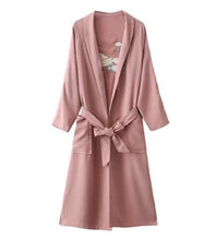Stylish Back Flower Bird Embroidery Trench Woman Lapel Loose Drawstring Waist Coat Casual Outerwear 3 colors