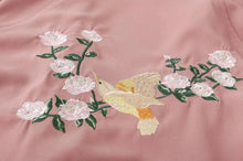 Stylish Back Flower Bird Embroidery Trench Woman Lapel Loose Drawstring Waist Coat Casual Outerwear 3 colors