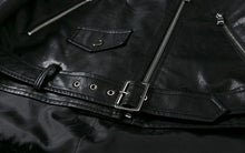 Stylish Black Faux Leather Spliced Long Hairy Shaggy Faux Fur Coat Woman Lapel Faux Fur Coats Warm Outerwear