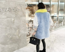 Stylish Long Hairy Shaggy Faux Fox Fur Vest With Contrast Collar 1 Set Woman Faux Fur Sleeveless Jacket Waistcoat Outerwear
