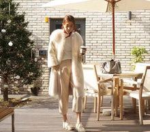 Stylish Long Hairy Spliced Short Hairy Sleeve Shaggy Faux Fox Fur Coat Woman Faux Fur Jackets Long Outerwear Keep Warm