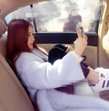 Stylish Long Hairy Spliced Short Hairy Sleeve Shaggy Faux Fox Fur Coat Woman Faux Fur Jackets Long Outerwear Keep Warm
