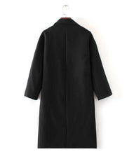 Stylish Metal Buckle Appliques Bird Embroidery Trench women Lapel Mid Long Windbreaker Coat Outerwear Black