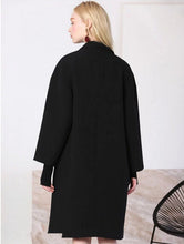 Stylish Metal Buckle Appliques Bird Embroidery Trench women Lapel Mid Long Windbreaker Coat Outerwear Black