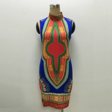Sleeveless Tribal Print Dress Sexy Slim Bodycon Dress Plus Size Ethnic Printed Mini Dresses For Women Ladies