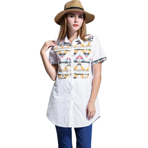 blusa-feminina-long-women-blouse-plus-size-geometric-pattern-women-shirt-buttons-short-sleeve-asymmetrical-hem-casual-top BBL