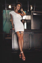 Casual Dress Women One-Shoulder Ruffle Dresses Candy Colors Sexy Beach Dress Mini Party Dress