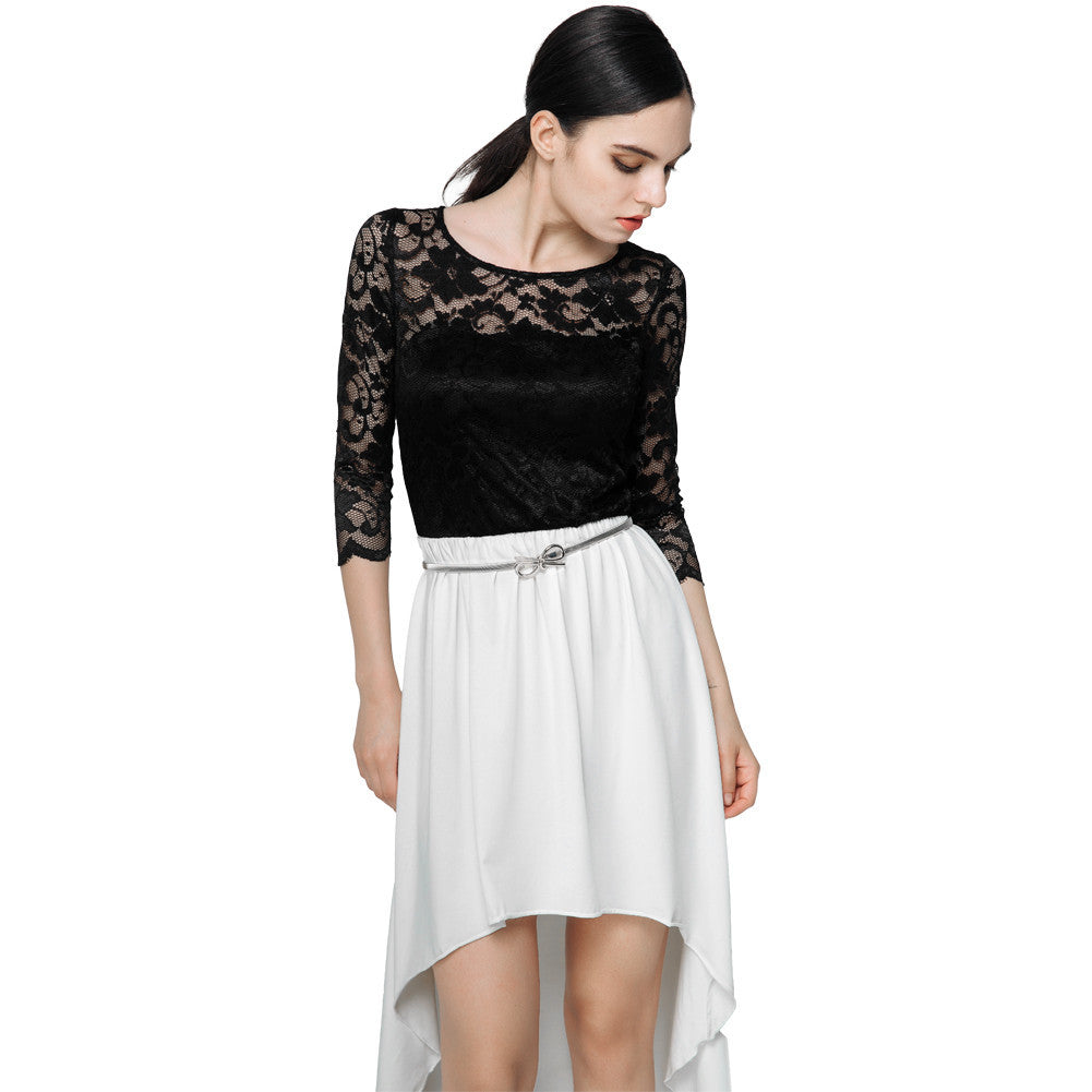 dress-3-4-sleeve-lace-women-mid-calf-dress-asymmetric-hem-hollow-out-vintage-party-dresses-vestidos BBL