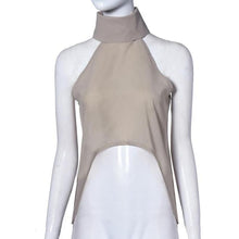 Women Shirts European Fashion Halter Sleeveless Ruffled Neck Blouse Women Elegant Tops