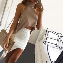 Women Shirts European Fashion Halter Sleeveless Ruffled Neck Blouse Women Elegant Tops