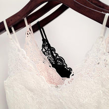Sexy Women Lace Camisole Cropped Crochet Deep V Neck Bralet Spaghetti Strap Zip Back Tank Top Lace Crochet Bra Tank Top