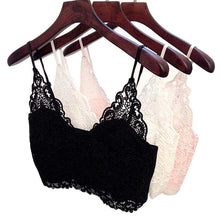 Sexy Women Lace Camisole Cropped Crochet Deep V Neck Bralet Spaghetti Strap Zip Back Tank Top Lace Crochet Bra Tank Top