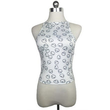 Style Alien Crop Top Sleeveless Sexy Top Cropped Tight Women Tank White Printed Women Tops Short T Shirt For Women