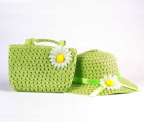 style-sun-hat-girls-kids-straw-cap-beach-hats-bag-flower-tote-handbag-bags-suit BBL