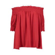 Top Off Shoulder Top Femme Loose Women Blouses Slash Neck Top Shirt Latern Sleeve Plus Size Women Tops
