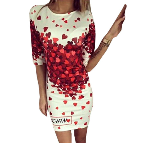 women-dress-red-heart-print-party-casual-dresses-half-sleeve-o-neck-mini-dress-vestidos-plus-size BBL