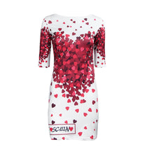 women-dress-red-heart-print-party-casual-dresses-half-sleeve-o-neck-mini-dress-vestidos-plus-size BBL