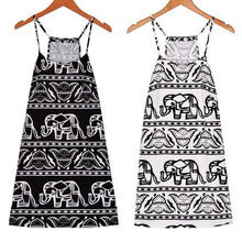 women-ladies-sleeveless-beach-dress-elephant-printed-mini-strap-sundress-y4 BBL