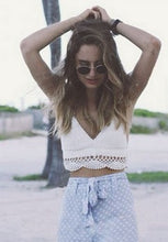 Women Sexy Halter Crochet Crop Tops Strappy Bra Bustier Crop Top Black White Handmade Crochet Top For Women