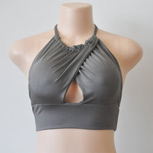 Women Sexy Halter Top Drawstring Push Up Bustier Crop Top Cropped Tank Top Sleeveless Women Short Crop Tops