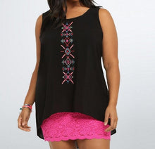Women Sleeveless Sexy Blouse Big Size Women Clothing Black Lace Patchwork Casual Loose Tank Top Chiffon Blusas M0136