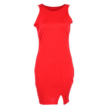 women-sleeveless-short-mini-dress-split-bodycon-party-club-a-line-dress-red-pink-black BBL
