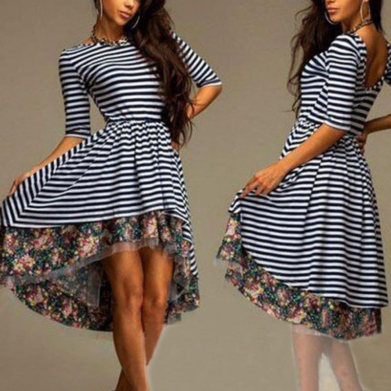 womens-sexy-boho-slim-stripe-floral-asymmetrical-dress-half-sleeve-beach-casual-dresses BBL