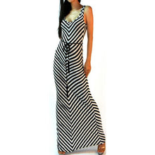 womens-v-neck-boho-long-dresses-party-beach-maxi-dress-stripe-sundress-py1 BBL