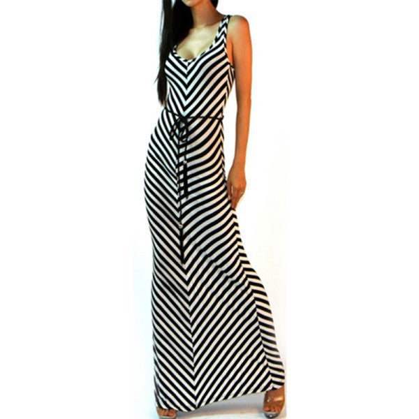 womens-v-neck-boho-long-dresses-party-beach-maxi-dress-stripe-sundress-py1 BBL