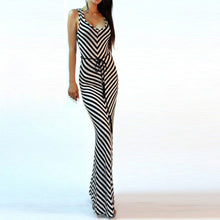 womens-v-neck-boho-long-dresses-party-beach-maxi-dress-stripe-sundress-py1 BBL